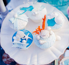 RKPM HOMES Seashell Starfish Conch Shape Cake Mould | Fondant Silicone Mold | 3D Clay DIY Mold Cake Decor Tools | Baking Tools for Chocolate Pinna Jelly Baking Soap | for Cake Decorating