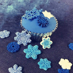 RKPM HOMES Silicone Chocolate Mold Candy Mold Jelly Ice Cube Tray Muffin Sugar Craft Fondant Mold Mould Cake Decorating Tools (Snowflake Silicone Chocolate Mold)