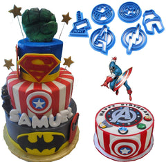 RKPM HOMES 10 Pcs Cookie Cutter Set | Cartoon Characters Shape Cutter Set | Superman, Batman, Thor, Iron Man,Captain America, Avengers Superhero Fondant Cutter | Biscuit Mold Muffin Cupcake Decoration