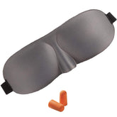 RKPM Sleep Mask - Lightweight & Comfortable Super Soft Adjustable 3D Contoured Eye Masks for Sleeping, Travel, Shift Work, Naps, Night Blindfold Eyes hade With Ear Plug Grey