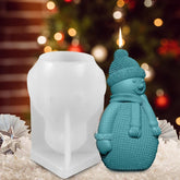 RKPM HOMES Snowman Candle Mold I Fondant Silicone Christmas Scented Wax Mould I Succulent Molds | Handmade Candles Making | Mould for Mousse Dessert Soap Cake DIY Decorating Art Cakes Crafts - 1 Pcs