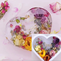RKPM HOMES Large Resin Molds I Deep Casting Silicone Crystal Epoxy Bookends Mould I Flowers Preservation, Office Home Decoration, Desktop Organizer, DIY Home Décor, Art Craft (Heart Shape)