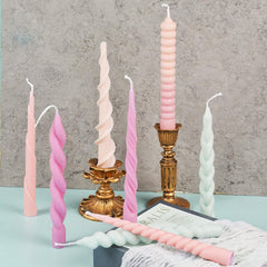 RKPM HOMES Candle Stick Mold I 3D Spiral Long Cylinder Silicone Epoxy Mould I for DIY Handmade Ornament, Cake Décor, Aromatherapy, Soap, Soy Wax, Resin Art Craft Making, Home Decoration (RK-0492)