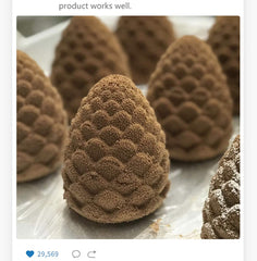 RKPM HOMES Pinecone Shape Chocolate Mould I 3D DIY Fondant Silicone Candy Mold I Baking Tools for Cake Chocolate Candy Ice Jelly Soap I Cake Baking Moulds I Bakeware Molds I 8 Cavity – White