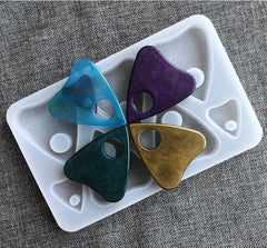 RKPM HOMES Coaster Molds I Silicone Heart Shaped with Hole UV Epoxy Resin Casting Mould I for Homemade Ornament DIY Art Crafts Jewelry Trinket Container Home Office Table Decorations