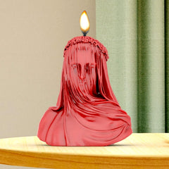 RKPM HOMES Veiled Lady Candle Mold I 3D Silicone Veiled Female Bust Sculpture Statue Mould I for Handmade Ornament Aromatherapy Soap, Chocolate, Cake Décor, Resin Casting, Art Craft Making (3 Pcs)