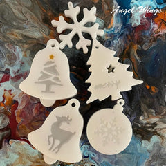 RKPM HOMES Keychain Mold I Christmas Tree Shape with Hole Silicone Epoxy Mould I for Handmade DIY Pendant Necklace Jewelry, Earring, Resin Casting, Chocolate, Cake Décor Art Craft Making
