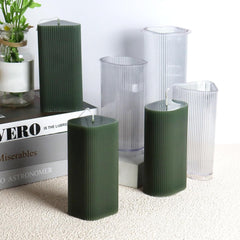 RKPM HOMES Candle Mould I 3D Polycarbonate Candlestick Wax Mould I for DIY Handmade Cake Décor Aromatherapy Soap Practical Novelty Art Crafts Making Home Wedding Dinner Party Decoration (Triangle)