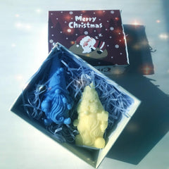 RKPM HOMES Gnome Dwarf Christmas Candle Mold I 3D Fondant Faceless Santa Claus Silicone Scented Wax Mould I for DIY Handmade Ornament Cake Décor Aromatherapy Soap Resin Art Craft Home Décor (B)