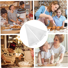 RKPM HOMES Pastry Bags I Thick Cotton Icing Bag I Reusable, Dishwasher Safe I for DIY Cookies Chocolate Cupcake Dessert Icing Cream Decorating I Baking Supplies Tools I White – 30 cm (1)
