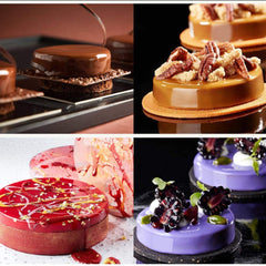 RKPM HOMES 2 Pcs Round Shape Chocolate Mould | Silicone Disc Cake Mold | Fondant Molds DIY 3D Candy Bar | Ideal for Chocolate and Cake Decoration | for Cake, Brownie Topper, Gummy & Jello - 6 Cavity