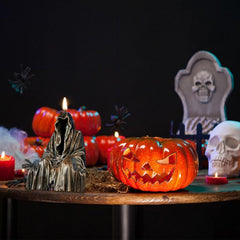 RKPM HOMES Ghost Candle Mold I 3D God of Death Silicone Epoxy Candlestick Mould I Skull Mold for Handmade Ornament Aromatherapy Resin Art Craft Making Soap Soy Wax Home Office Decoration