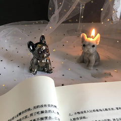 RKPM HOMES Dog Candle Mold I 3D Fondant Animal Silicone Epoxy Casting Mould I for DIY Handmade Ornament, Cake Décor, Aromatherapy, Soap, Resin Art Craft Making Home Party Decoration (French Bull Dog)