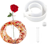 RKPM HOMES Resin Molds I Vase Casting Planter Silicone Epoxy Mould with Test Tubes I Perfect for Propagating DIY Hydroponic Flowers Plants Home Office Garden Wedding Decoration (Oval Shape)
