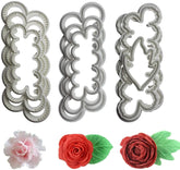RKPM HOMES Easiest Rose Carnation Peony Flower Ever Cutter for Cake Decorating Set of 9 (Rose Carnation Peony Set)