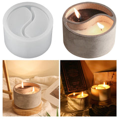 RKPM HOMES Planter Mold I Tai Chi Shape with Drainage Hole Casting Plant Silicone Epoxy Candlestick Mould I Succulent Concrete Molds for Handmade DIY Candles Resin Flower Cement Gardening Pots