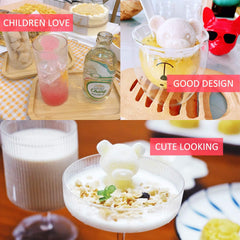 RKPM HOMES Ice Cube Mold I Silicone Teddy Bear Shape Ice Maker I Flexible 3D Cute Mould Tray DIY Tool I Drink Decoration for Holiday, Party, Whole Family to Make Lovely Ice Coffee, Juice, Cocktail