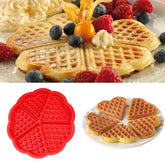 RKPM HOMES Silicone Waffle Mold - Heart Shape - Cake Cookie Muffin Chocolate Bakeware Baking Tool, Red