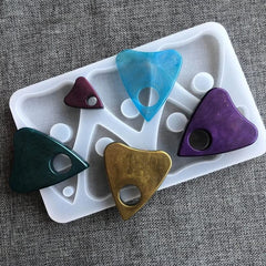 RKPM HOMES Coaster Molds I Silicone Heart Shaped with Hole UV Epoxy Resin Casting Mould I for Homemade Ornament DIY Art Crafts Jewelry Trinket Container Home Office Table Decorations