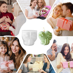 RKPM HOMES Candle Mold I 3D Fondant Holding Love Heart Shape Silicone Epoxy Casting Mould I for DIY Handmade Ornament Cake Décor Aromatherapy Plaster Soap Resin Art Craft Making Home Party Decoration