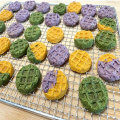 RKPM HOMES Waffle Mold I 3D Fondant Mini Waffles Maker Silicone Mould Tray I for Handmade Sugarcraft DIY Jelly, Cakes Dessert, Candy, Pastry, Cookies, Cupcake, Decoration Tools (18Cavity Round)