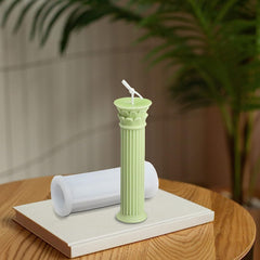 RKPM HOMES Candle Mold I 3D Fondant Cylinder Pillar Silicone Epoxy Mould I for DIY Handmade Ornament Chocolate, Cake Décor, Aromatherapy, Soap, Polymer Clay Resin Art Craft Making (Roman Column)