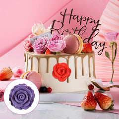 RKPM HOMES Bloom Flower Chocolate Mold I 3D Fondant Petals Rose Shape Silicone Candy Mold I for Handmade DIY Cake Décor Dessert Gum Paste Polymer Clay Muffin Soap Resin Candle Cupcake Décor (Small)
