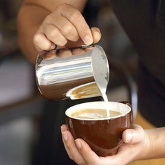 RKPM HOMES Milk Frothing Pitcher I Stainless Steel Frother Cup with Measurement Scale I Steaming Pitcher Coffee Milk Jug for Cappuccino Latte Art Espresso Machines Accessories – Silver (350ml)