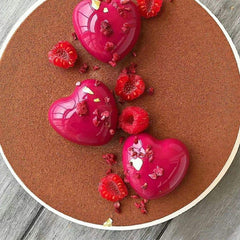 RKPM HOMES Heart Shape Mousse Cake Mold I 3D Fondant Love Silicone Baking Mould Cakes French Dessert, Pastry, Chocolate, Pudding, Cupcake, Ice Cream, Decoration Tools - 8 Cavity