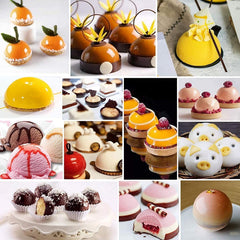 RKPM HOMES Medium 6 Cavity Semi Sphere Silicone Mold, Pack of 1 Baking Mold for Making Chocolate, Cake, Jelly, Dome Mousse Mold Size 19 x 13 x 5 cm (3 Pcs)