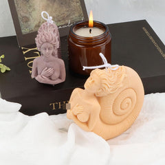 RKPM HOMES Conch Girl Shape Candle Mold I 3D Seaside Naked Snail Women Silicone Wax Mould I Female Snail Molds for DIY Handmade Ornament Cake Décor, Aromatherapy, Soap, Resin Art Craft Making