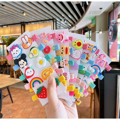 RKPM HOMES Baby Girl Hair Clips for Girls Hair Barrettes for Girls, Baby Girl Hair Accessories for Girls, Baby Hair Clips for Girls RainBow Unicorn (10 Pcs)