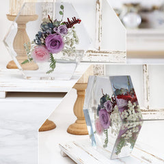 RKPM HOMES Large Resin Molds I Deep Casting Silicone Crystal Epoxy Bookends Mould I Flowers Preservation, Office Home Decoration, Desktop Organizer, DIY Home Décor, Art Craft (Hexagonal Shape)