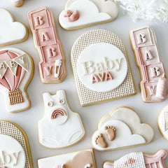 RKPM HOMES Baby Shower Theme Fondant Mold I 3D Newborn Baby Accessories Mini Round Silicone Mould I for DIY Handmade Chocolate Cake Décor Polymer Clay Candy Cookies Cupcake Gummy Resin Art Craft (885)