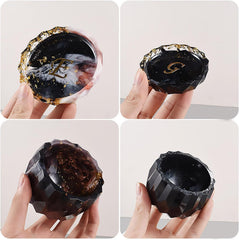 RKPM HOMES Box Resin Molds I Crystal Drip Round Silicone Epoxy Casting Mould with Lid I for DIY Handmade Candles Necklace Jewelry Storage Box Ring Trinket Container Art Crafts Home Decorations (Large)