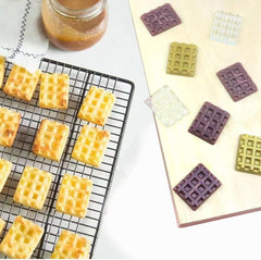 RKPM HOMES Waffle Mold I 3D Fondant Mini Waffles Maker Silicone Mould Tray I for Handmade Sugarcraft DIY Jelly, Cakes Dessert, Candy, Pastry, Cookies, Cupcake, Decoration Tools (Combo)