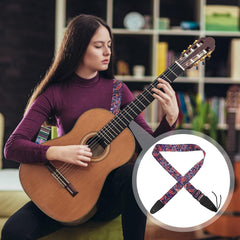 RKPM HOMES Guitar Strap I Soft Straps with PU Leather Ends I Adjustable Ultra Comfortable Belt I Modern Printed Design I for Electric, Acoustic, Bass, Classic Guitar, Ukulele (Printed)