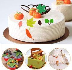 RKPM HOMES Chocolate Mold I 3D Fondant Flower & Leaves Shape Rectangle Silicone Baking Mould Tray I for Handmade DIY Jelly Cakes Dessert Candy Pastry Polymer Clay Muffin Cupcake Décor (Maple Leaf)