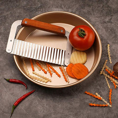 RKPM HOMES Soap Cutter Set, French Fly Slicer Mold for Soap Making, Potato Bread Loaf Toast Cutting, 2 Pcs Straight Wavy Stainless Steel Rectangular Sturdy Cutter Planer Chopping Knife, Baking Tools
