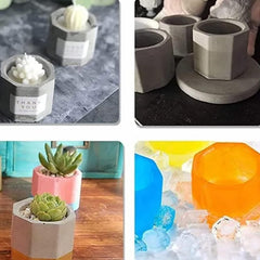 RKPM HOMES Planter Mold I Casting Plant Silicone Epoxy Candlestick Mould I Succulent Concrete Flower Pots Molds for DIY Jewelry Trinket Storage, Makeup Container Home Decoration – 3 Cavity (Round)