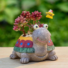 RKPM HOMES Planter Mold I 3D Tortoise Casting Plant Silicone Epoxy Candlestick Mould I Turtle Succulent Concrete Candles Resin Molds I for DIY Jewelry Trinket Storage, Makeup Container, Pen Holder