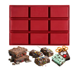 RKPM HOMES Soap Molds I 3D Fondant Rectangle Shape Silicone Mould Tray I Mini Cuboid Bread Plate I for Lotion Bar Cake Chocolate Candy Ice Dessert DIY Candle Resin Making Craft Art - 9 Cavity