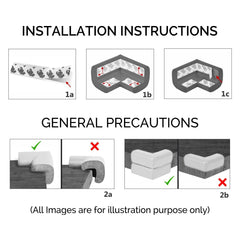 RKPM Baby Child Infant Kids Safety Safe Table Desk Corner Edge Guard Protector (8 Pcs Green)