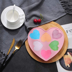 RKPM HOMES Love Chocolate Mould I 3D Fondant Diamond Heart Shape Silicone Baking Mold Tray I for Handmade DIY Jelly Cakes Dessert Candy Pastry Muffin Soap Resin Cupcake Decoration Tools - 6 Cavity