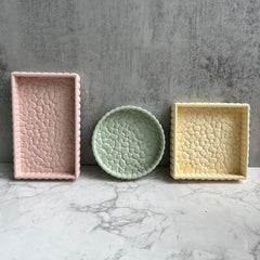 RKPM HOMES Coaster Mould I Silicone Gypsum Clouds Epoxy Resin Deep Casting Tray I for Homemade Ornament DIY Art Crafts Jewelry Storage Box Ring Trinket Container Home Table Decoration (Square)