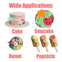 RKPM HOMES Flamingo Tropical Leaf Shape Chocolate Mould | Rain Forest Theme 3D DIY Fondant Silicone Candy Mold | Baking Tools for Cake Chocolate Candy Ice Jelly Soap | Cake Baking Moulds – Grey