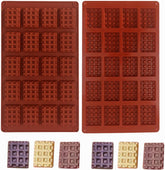 RKPM HOMES Waffle Mold I 3D Fondant Mini Waffles Maker Silicone Mould Tray I for Handmade Sugarcraft DIY Jelly, Cakes Dessert, Candy, Pastry, Cookies, Cupcake, Decoration Tools (20Cavity Square)