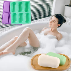 RKPM HOMES Soaps Molds | Silicone Curved Oval Shape Mould | Handmade Sharp Edges Soap Making Forms | 3D Moulds for Cake Chocolate Candy Ice Jelly Brownie Dessert - 6 Cavity 1Mold
