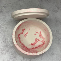 RKPM HOMES Box Resin Molds I Concrete Round Short Silicone Epoxy Casting Mould with Lid I for DIY Handmade Necklace Earring Art Craft Jewelry Storage Box Ring Trinket Container Decorations (Smooth)