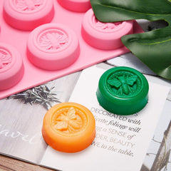 RKPM HOMES 6 Cavities Silicone Soap Molds, Homemade Soap Making Chocolate Baking Molds (6 Cavity Honey Bee Round Shape Mold)